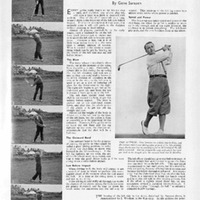 1933-Sarazen analyses the swing of Cheshire&#039;s John Woollam, winner of the 1933 English Amateur Championship