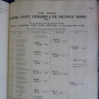 1932-Draw for County Foursomes 