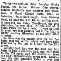 1950-Patey loses in final of English Amateur