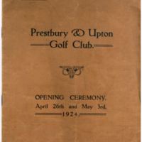 1924 - The opening of Prestbury &amp; Upton G.C.